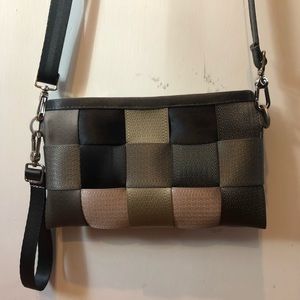 Woven grey purse